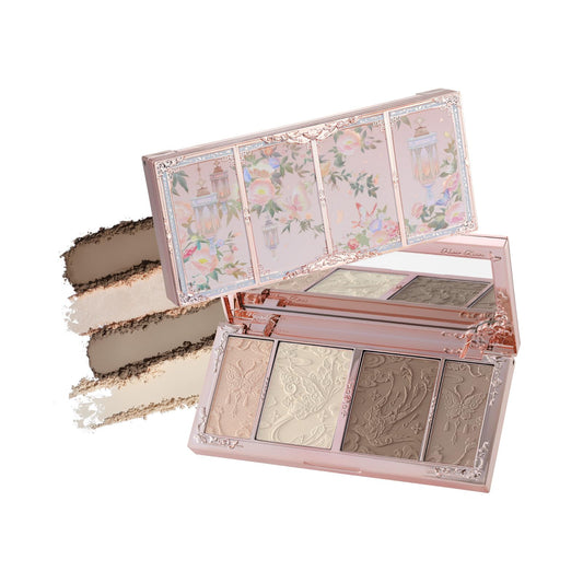 Flower Knows Butterfly Cloud Collar Palette embossed panels for premium makeup artistry