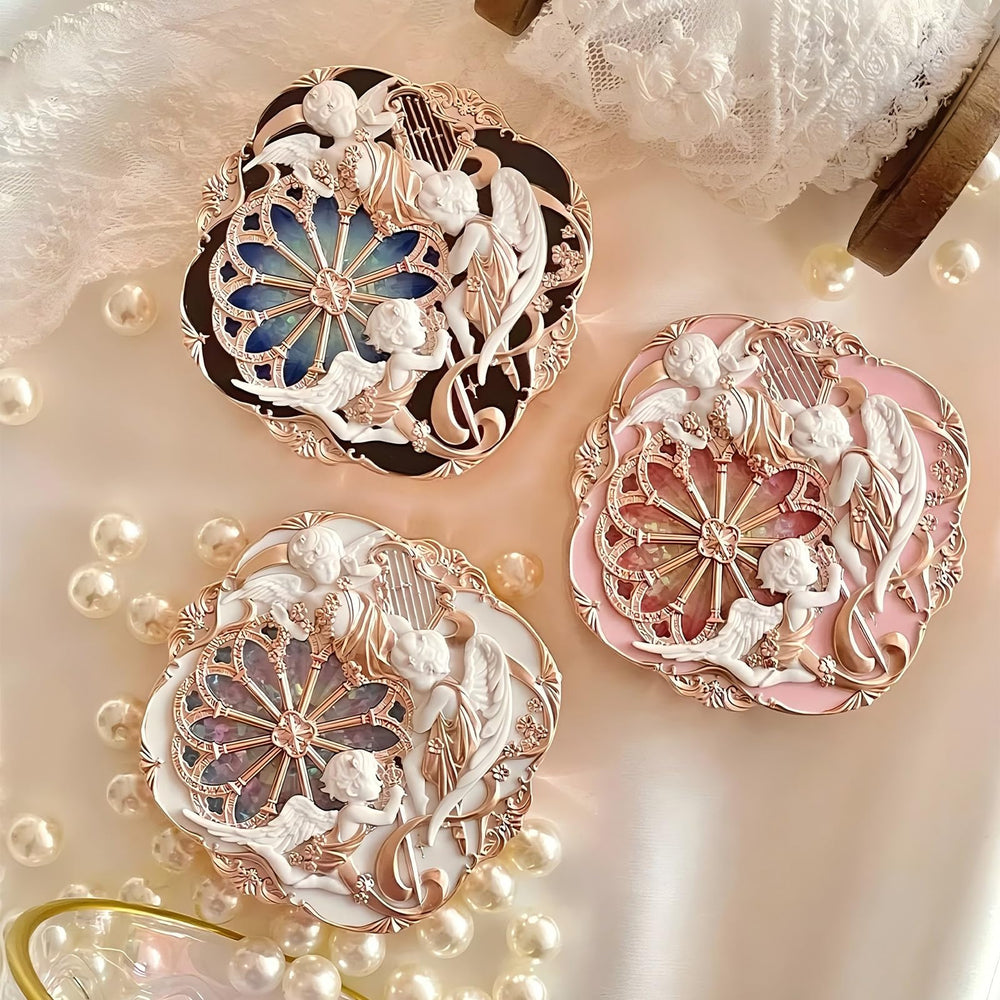 Flower Knows Little Angel displayed on vanity as charming decor piece