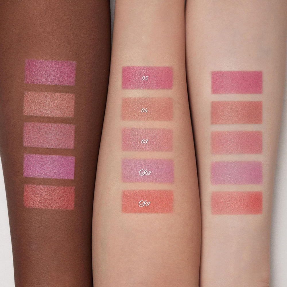 Flower Knows Silk Satin Blush texture gives a soft, skin-like glow