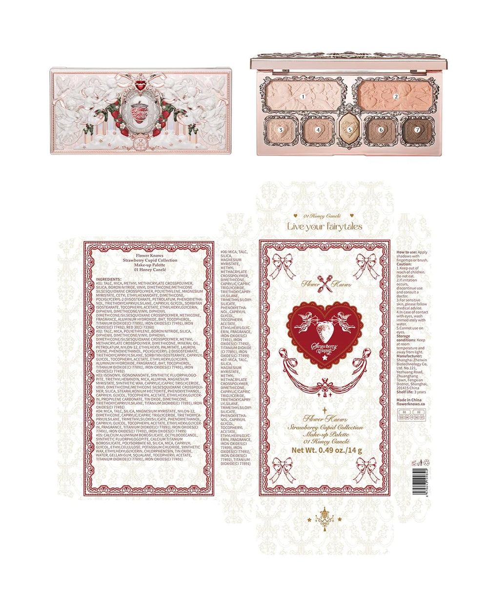 Flower Knows Strawberry Cupid Palette gift-ready packaging invites easy gifting