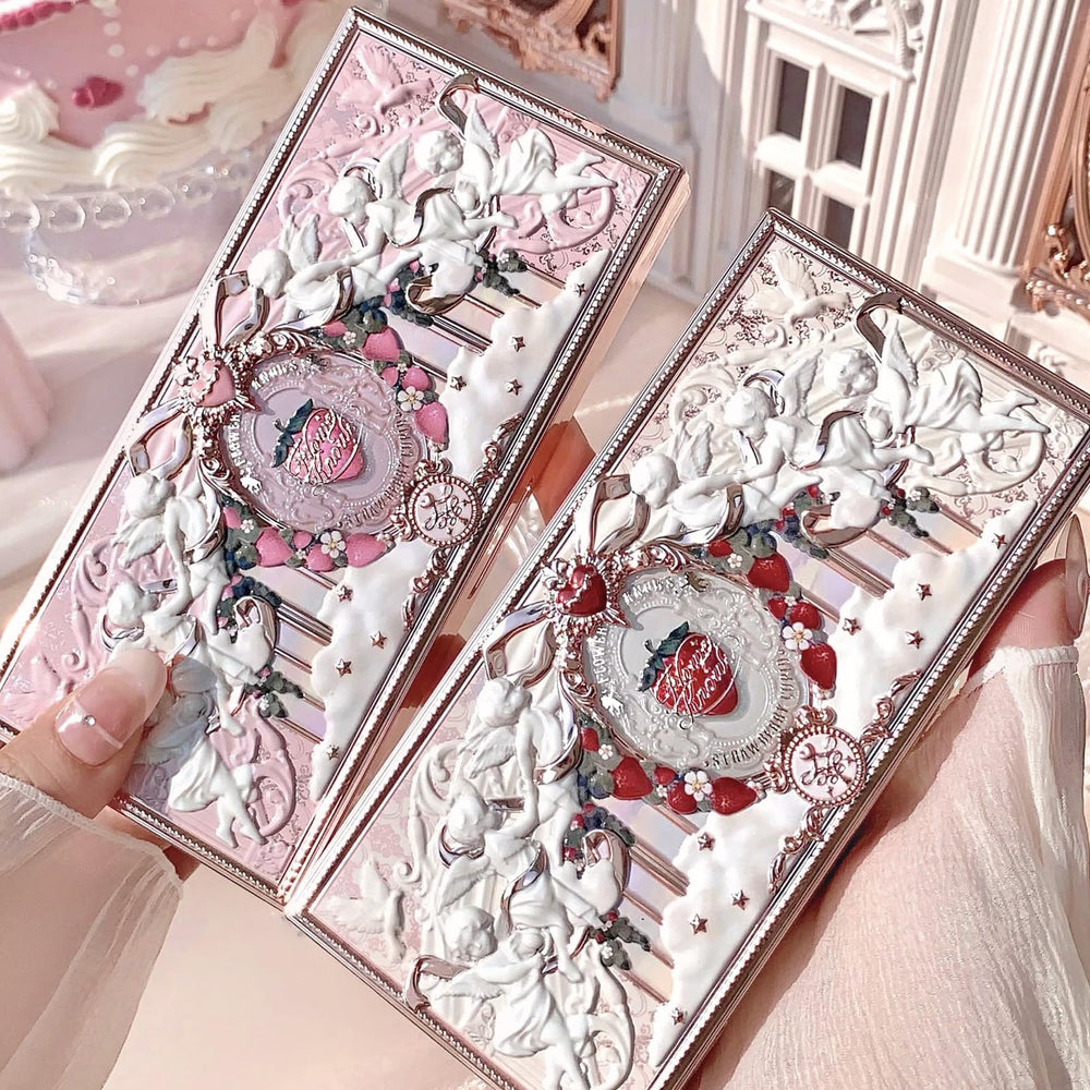 Flower Knows Strawberry Cupid Palette pink color spectrum for romantic, playful looks.