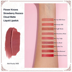 Flower Knows Strawberry Rococo Cloud Lip Cream applicator delivers precise, smooth coverage