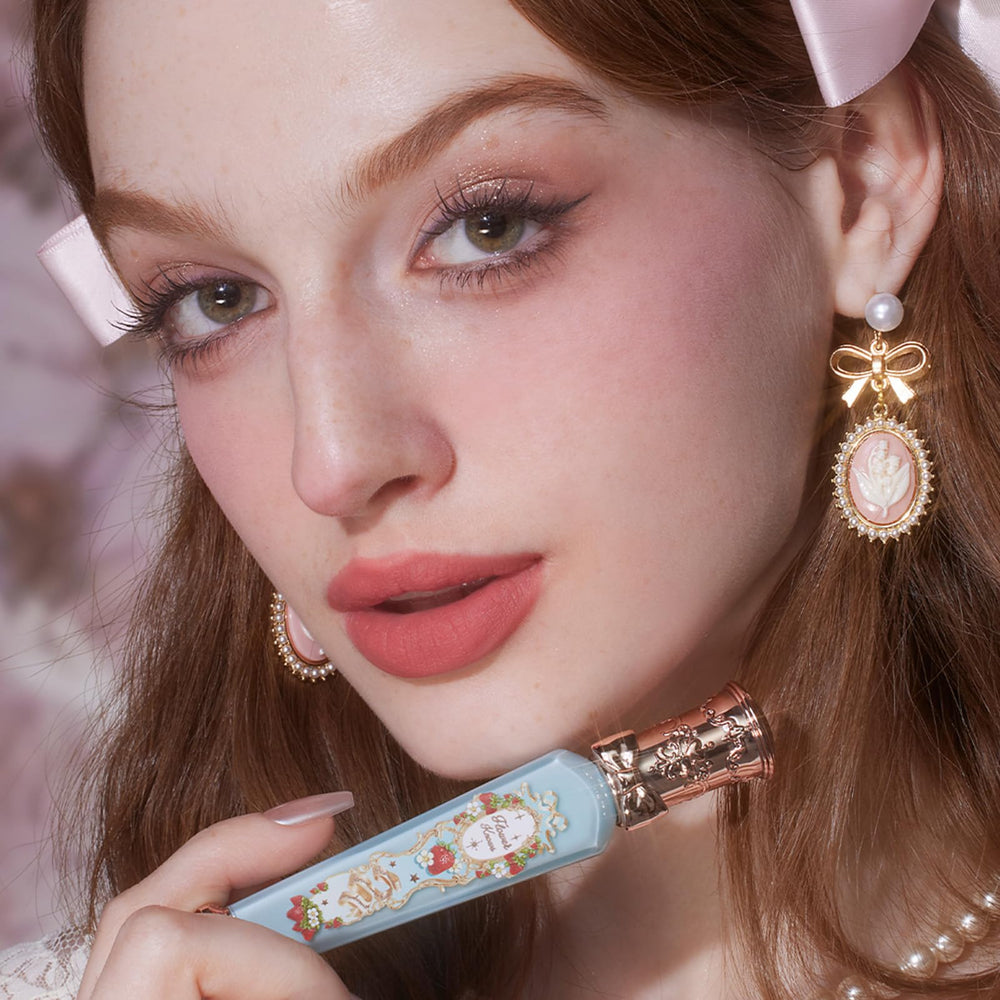 Flower Knows Strawberry Rococo Cloud Lip Cream velvety matte texture feels light