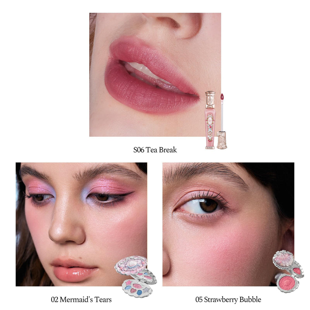 Flower Knows Strawberry Rococo Lip Cream S06 provides hydrating, velvety color.