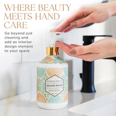 FlowerBox Wildflower scented hand soap dispenses smoothly for refreshed hands