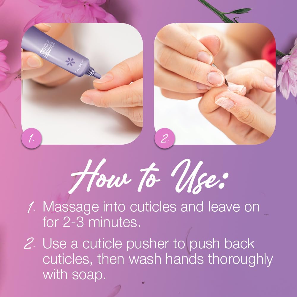 Flowery Cuticle Remover compact packaging suitable for on-the-go use.