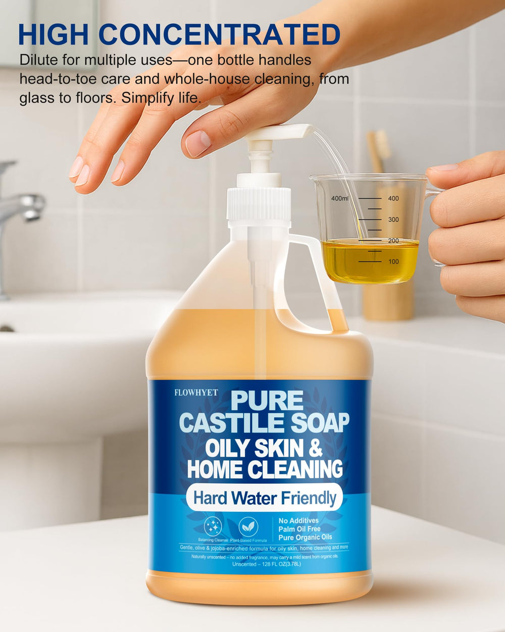Flowhyet Pure Castile Soap all-purpose cleaner and refill option