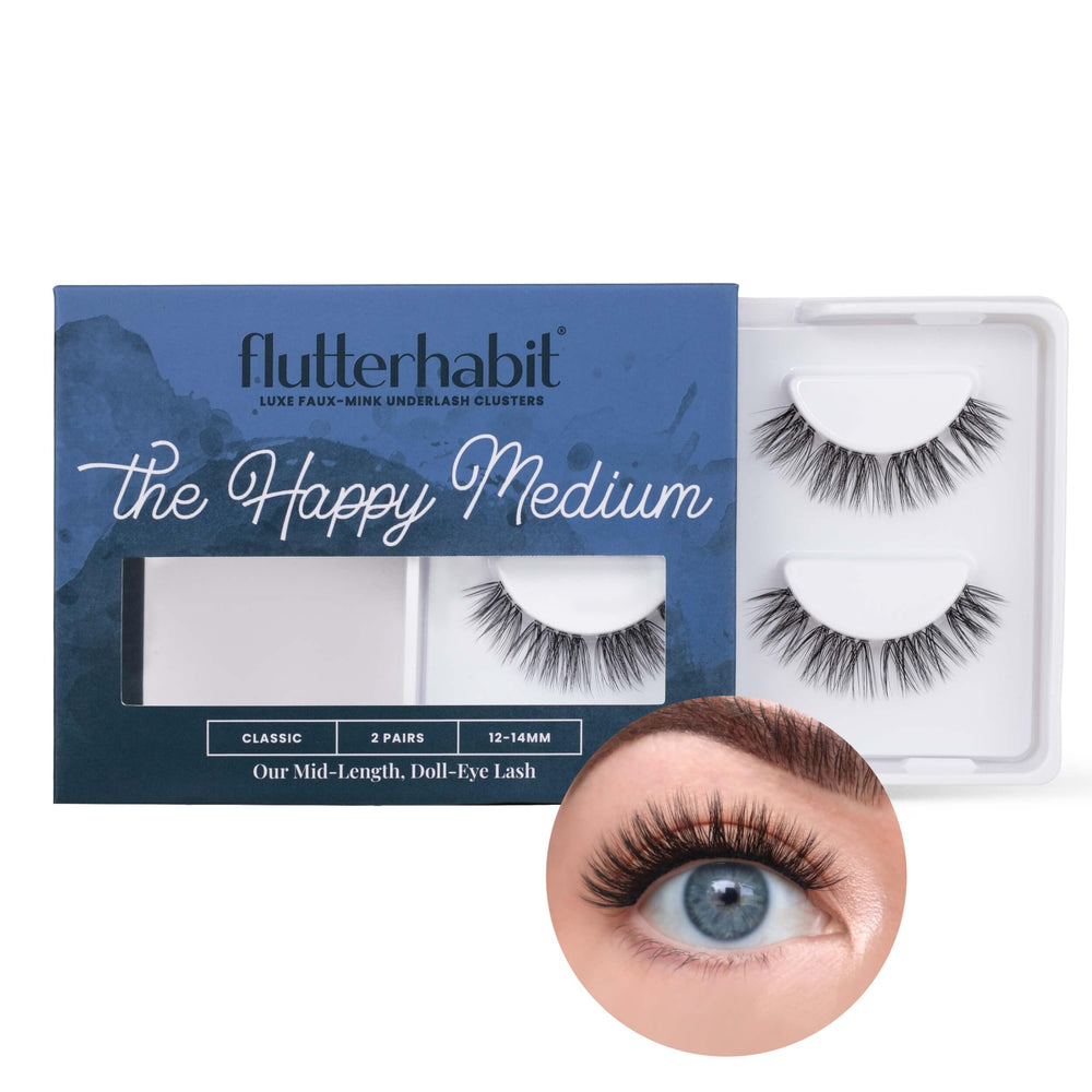 FlutterHabit The Happy Medium lashes closeup-base highlights easy base application.