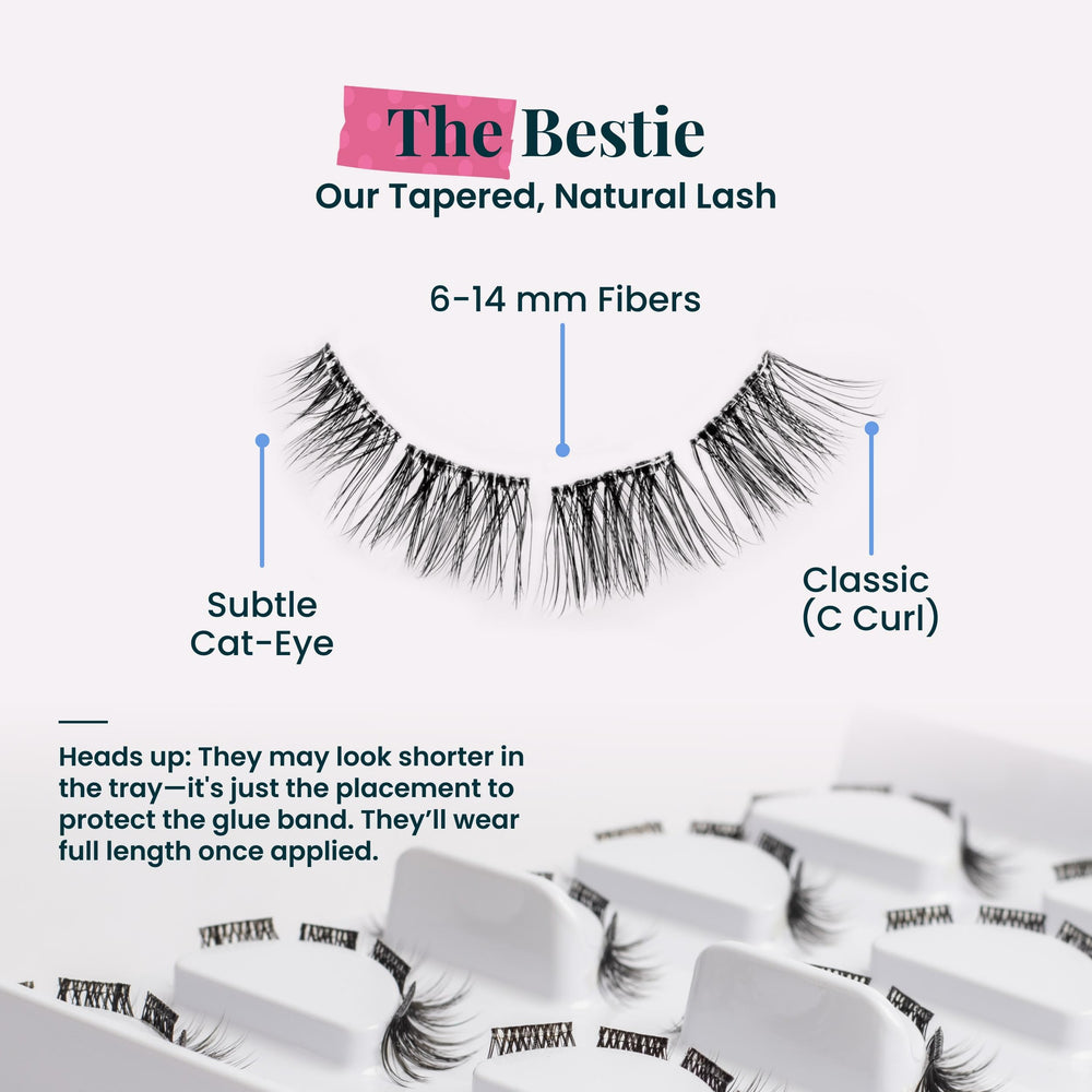 FlutterHabit STICKtionary Pre-glued underlash strips provide beginner-friendly lash application