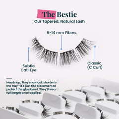 FlutterHabit STICKtionary Pre-glued underlash strips provide beginner-friendly lash application