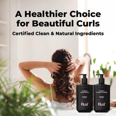Flux Up Curly set flatlay packaging and product lineup