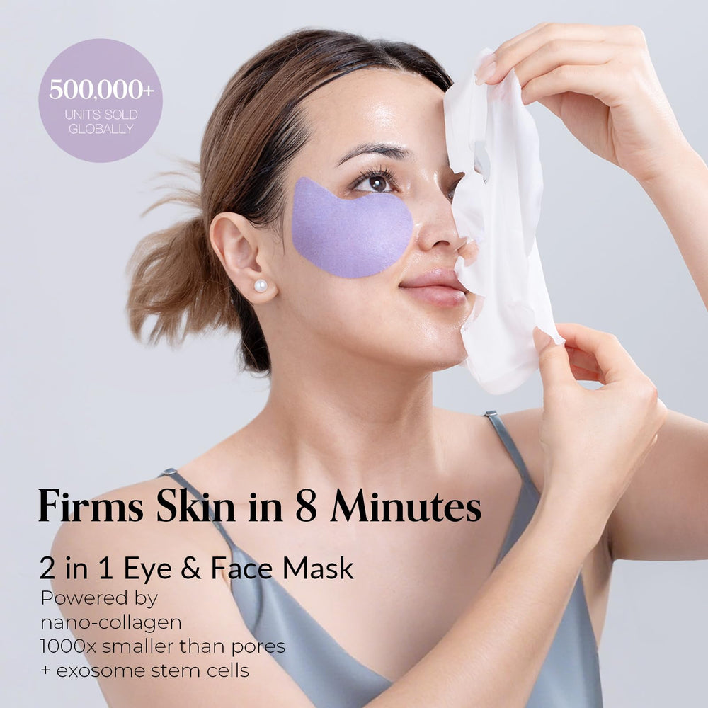 FLYODE eye patches with Mirabilis Jalapa for refined cheek contours.