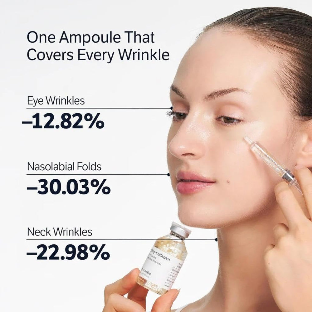 Fneute ampoule applied on the face for quick absorption and smooth texture