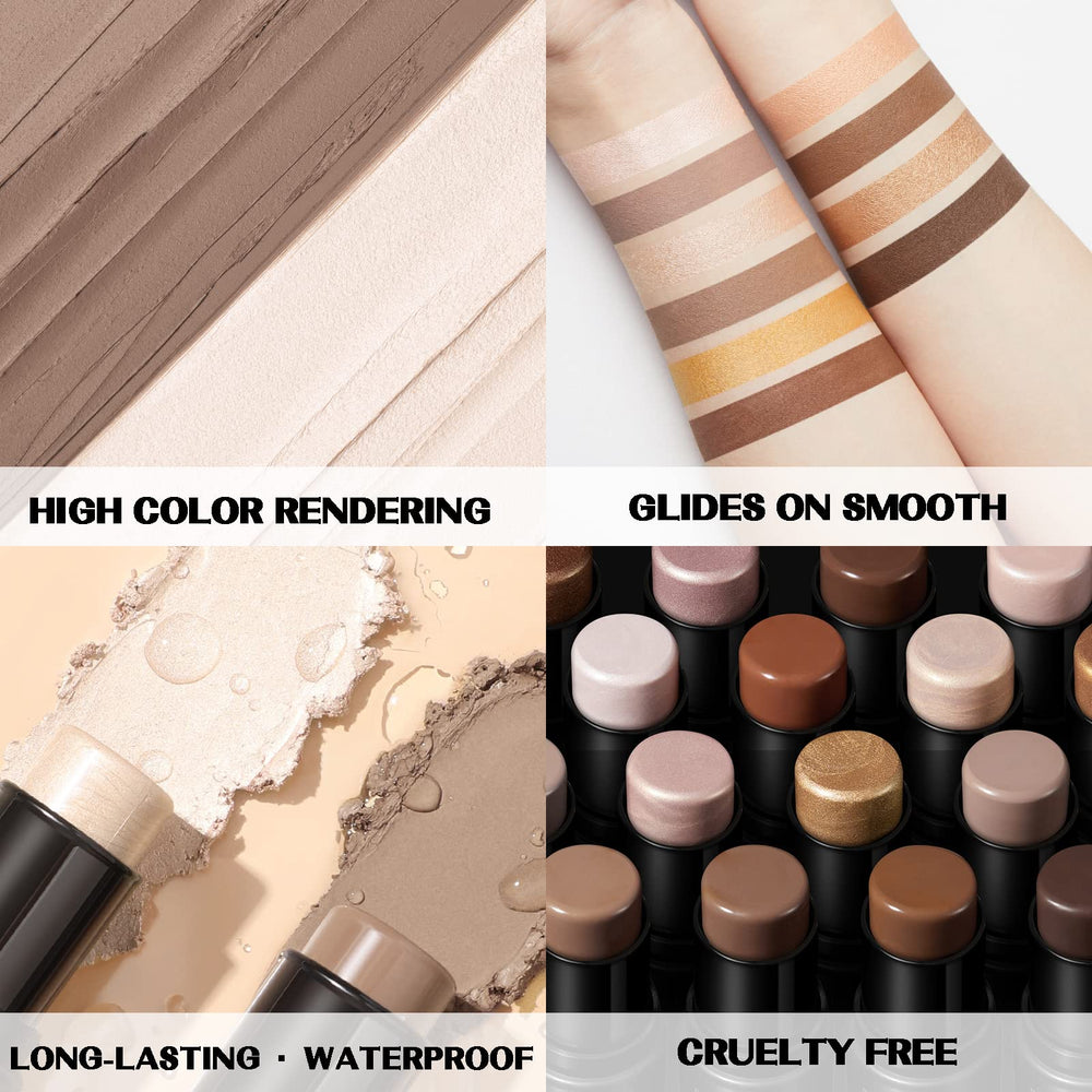 FOCALLURE contour-stick waterproof finish helps makeup last through activities.