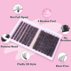 Focipeysa 9-16 mm mixed cluster lengths for customizable lash styles