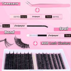 Focipeysa lash applicator tweezers for precise cluster placement at home