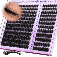 Focipeysa lash clusters 10-18mm length extends eyes with date-night glow.