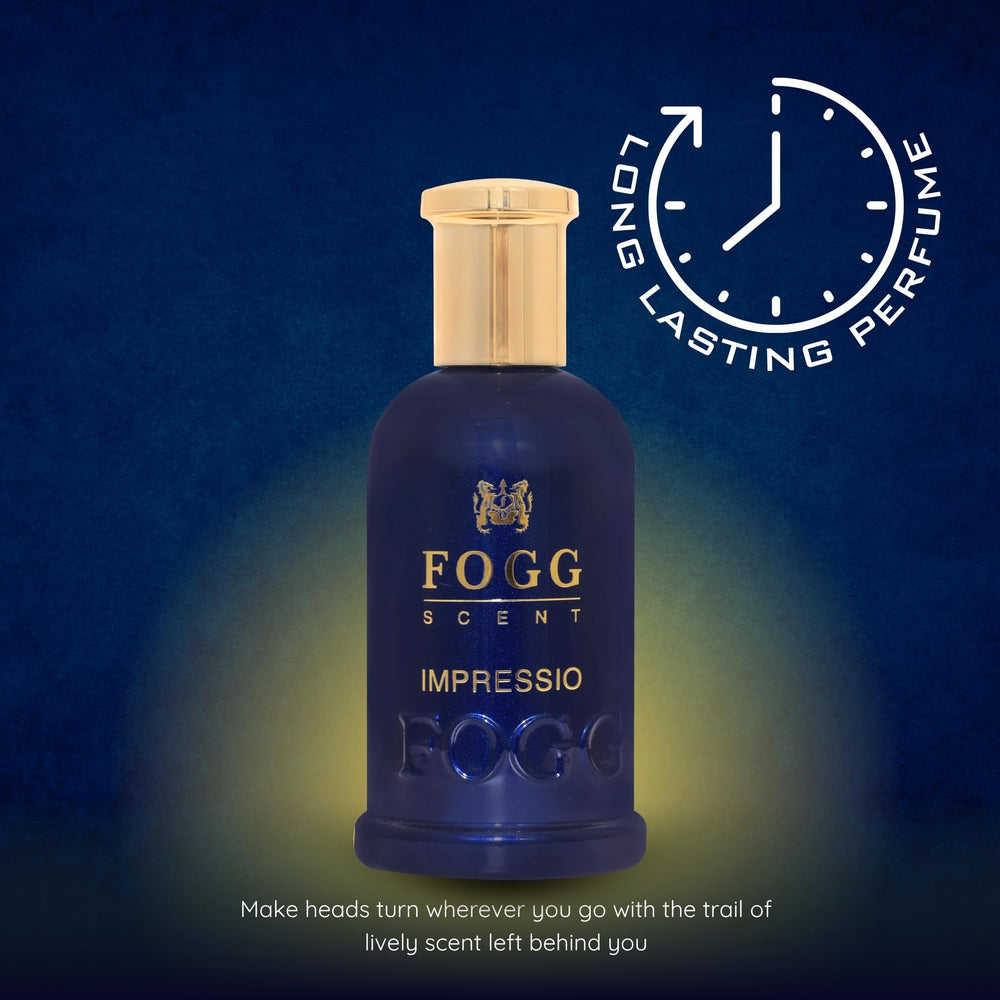 Fogg Scent Impressio teak wood and patchouli add rich depth