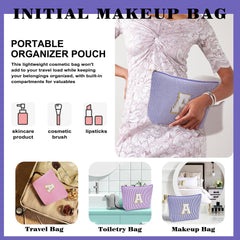 Fohufo initial-design cosmetic bag: personalized initials gift option.