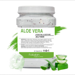 Fokiabin Jelly Mask jar closeup highlights rich hydration for all skin types.