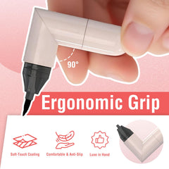 Eyeliner Stamp foldable case open, portable on-the-go kit.