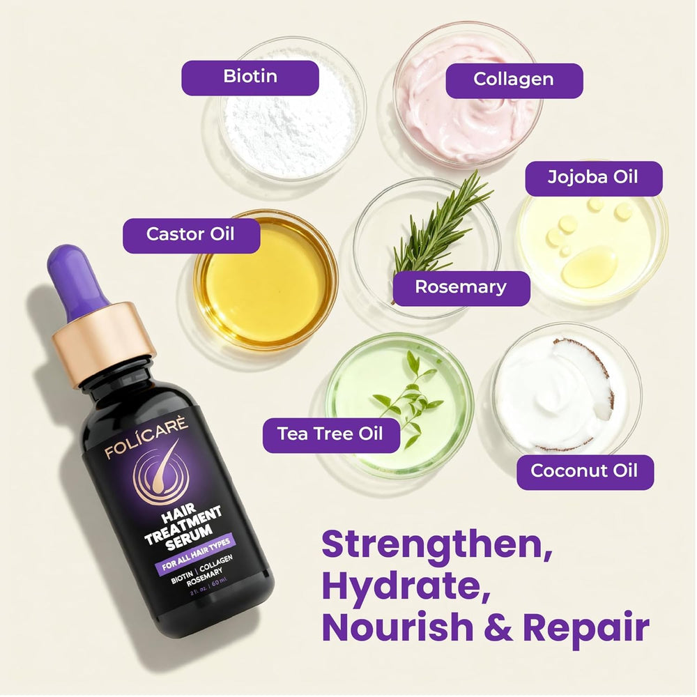 FOLICARE serum on the scalp during application, quick-absorbing and non-greasy.