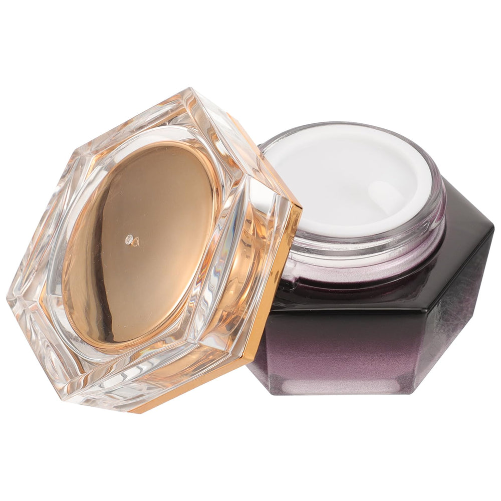 FOMIYES terrarium cream container with purple glass, ideal for travel skincare on the go
