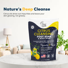 Hypoallergenic USA-made Foot Cure Citrus Detox suitable for sensitive skin