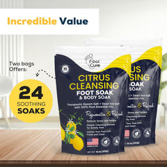 Ingredients like lemon, ginger, and mint in Foot Cure Citrus Detox blend