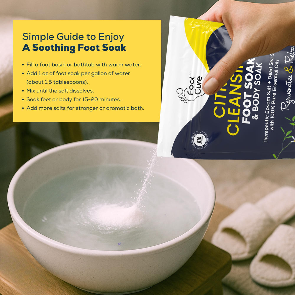 Soothing Foot Cure Citrus Detox bath creates a relaxing at-home ritual