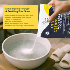 Soothing Foot Cure Citrus Detox bath creates a relaxing at-home ritual