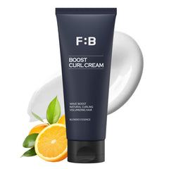 FORBEAUT Boost Curl Cream bottle front shows lightweight hold for flexible waves.