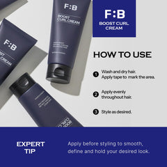 FORBEAUT Boost Curl Cream grain proteins close-up highlights nourishment.