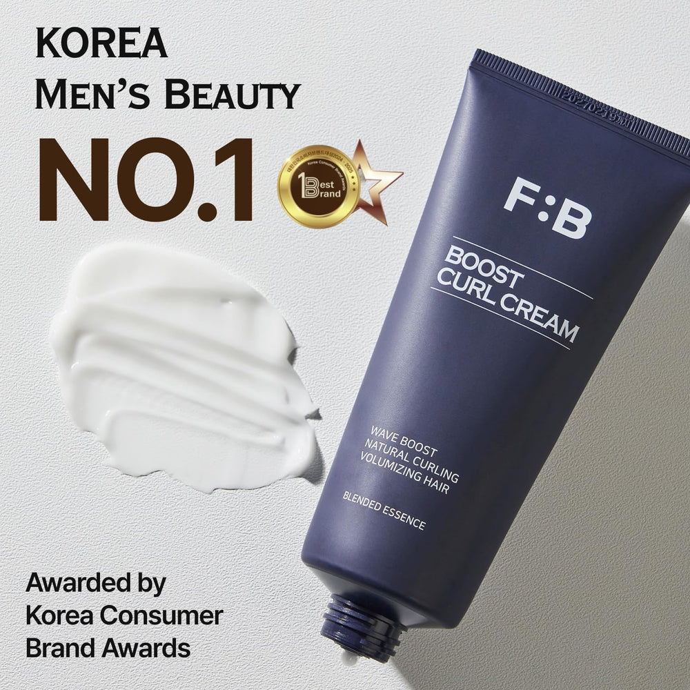 FORBEAUT Boost Curl Cream swirl highlights creamy texture for smooth styling.