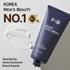 FORBEAUT Boost Curl Cream swirl highlights creamy texture for smooth styling.