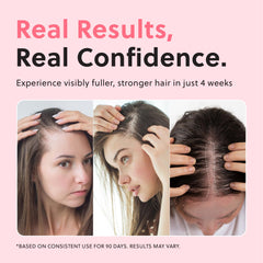 ForChics serum massaged into the scalp during a quick routine