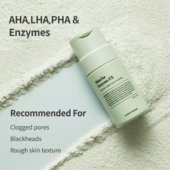 FORETDERM Matcha Enzyme FX hands applying cleanser for a refreshing routine
