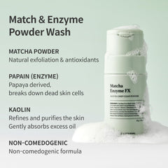 FORETDERM Matcha Enzyme FX close-up of soft exfoliating foam