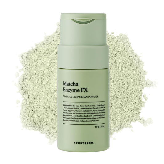 FORETDERM Matcha Enzyme FX bottle, ideal for a gentle daily cleanse