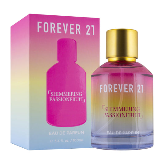 Forever 21 Shimmering Passionfruit bottle shown for everyday wear