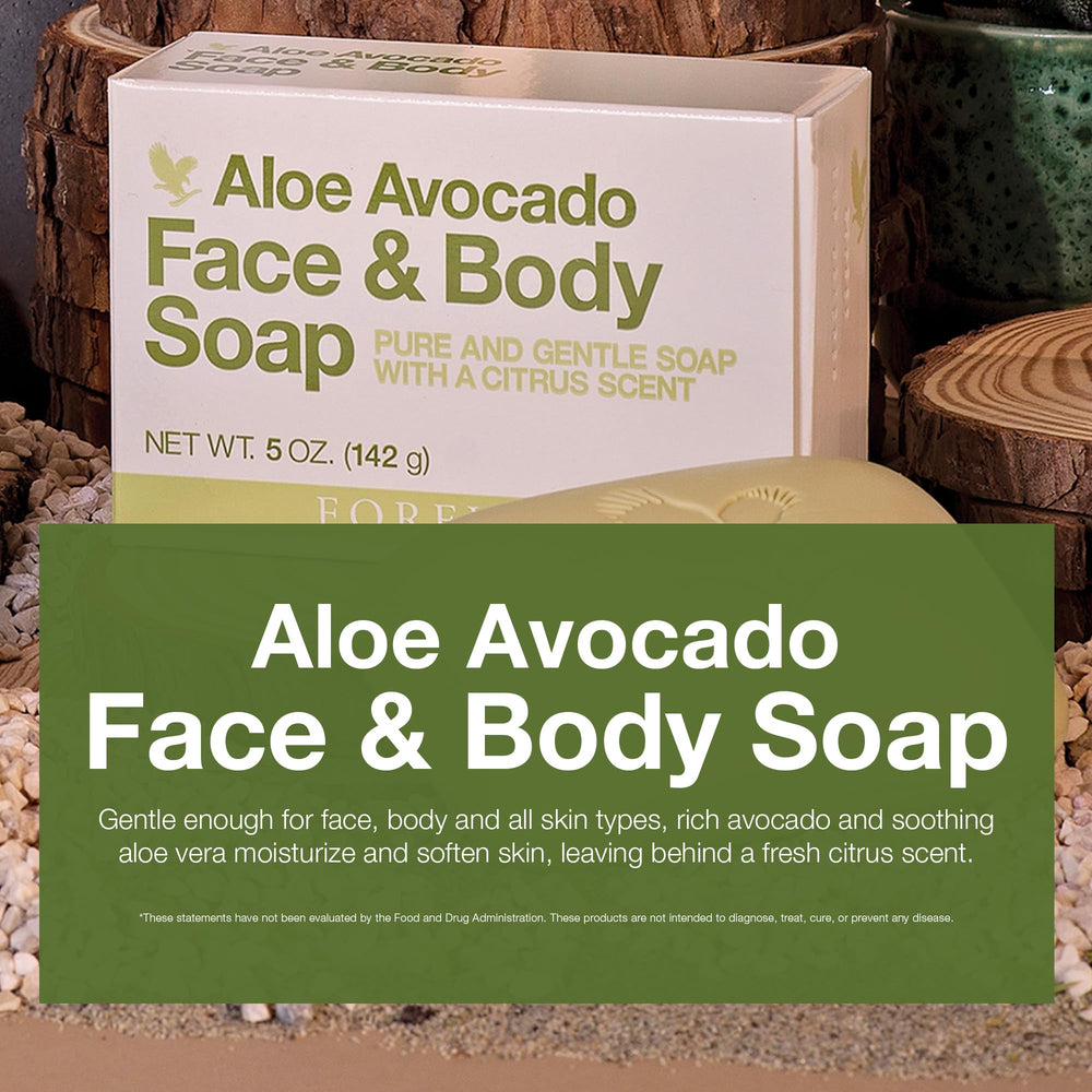 Forever Living Aloe Avocado Soap fresh citrus scent enhances daily cleansing.