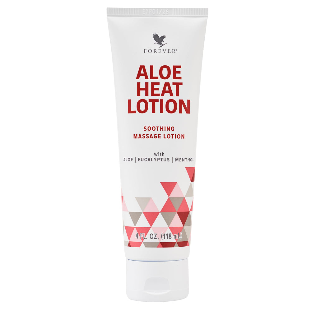 Forever Living Aloe Heat Lotion bottle front showing soothing comfort