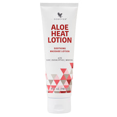 Forever Living Aloe Heat Lotion bottle front showing soothing comfort