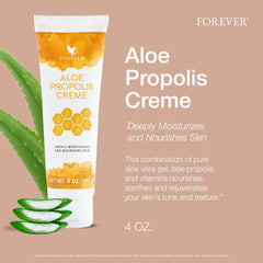 Forever Living Aloe Propolis Creme being applied for soothing skin feel.