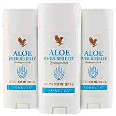 Forever Living Aloe Ever-Shield stick front view shows aluminum-free formula for sensitive skin.