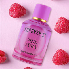Forever 21 Pink Aura spritz application shows quick fragrance release.