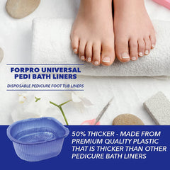 ForPro textured-base pedi liners provide comfortable stability during soaking sessions.