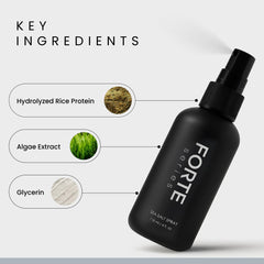 Forte Series sea salt spray ingredients include kelp and rice protein for moisture and vitality.