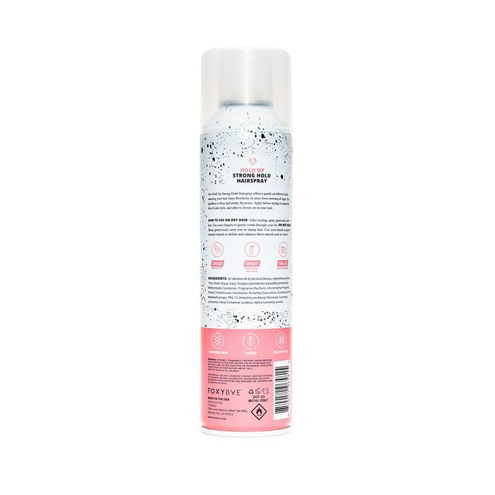 FoxyBae Hair Spray 8oz packaging image highlighting generous professional-grade hold.