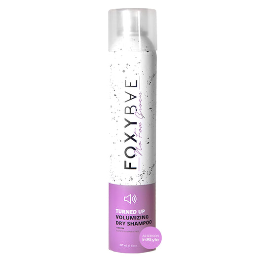 FoxyBae Turned Up dry shampoo bottle ready for a quick refresh and added volume.